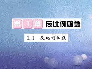 2017屆九年級數(shù)學(xué)上冊1反比例函數(shù)課件（打包6套）新湘教版.zip