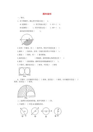 六年級數學上冊《圓和扇形》練習.doc