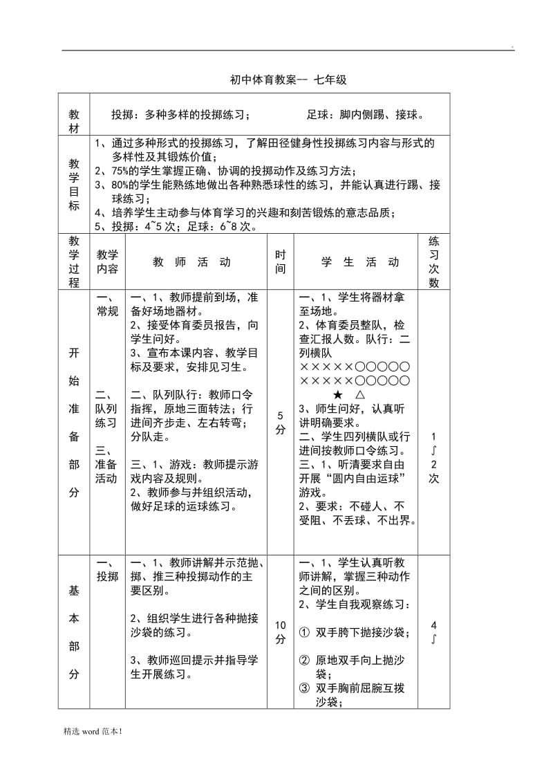 初中体育教案.doc_第2页