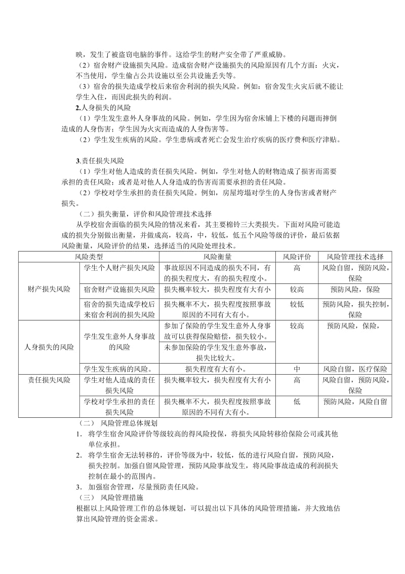 宿舍风险管理方案.doc_第2页