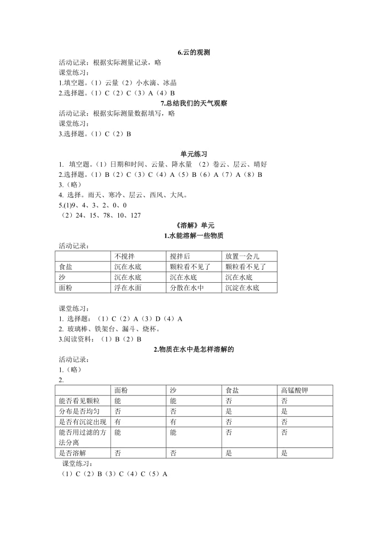 2018年秋季四上科学课堂作业本参考答案.doc_第2页