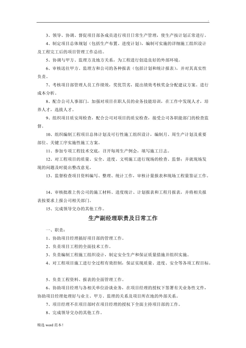 工程项目各岗位职责及分工.doc_第2页