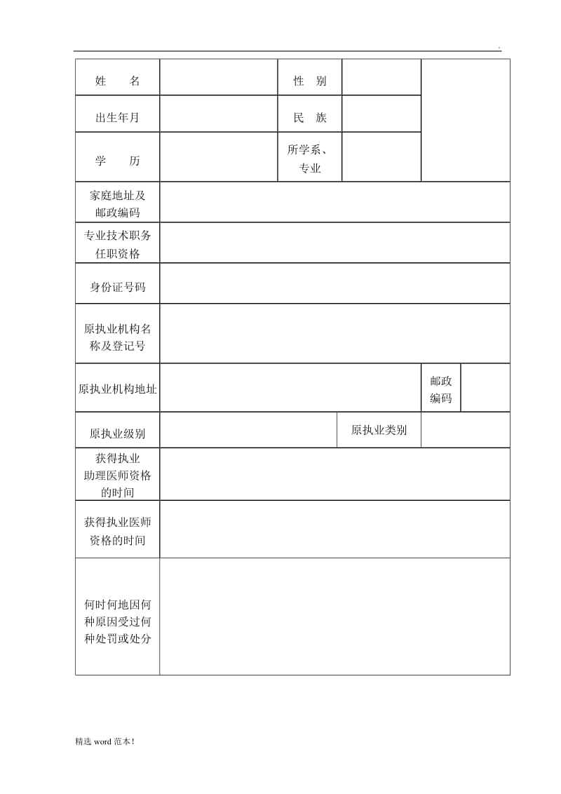 执业医师变更注册申请表.doc_第3页