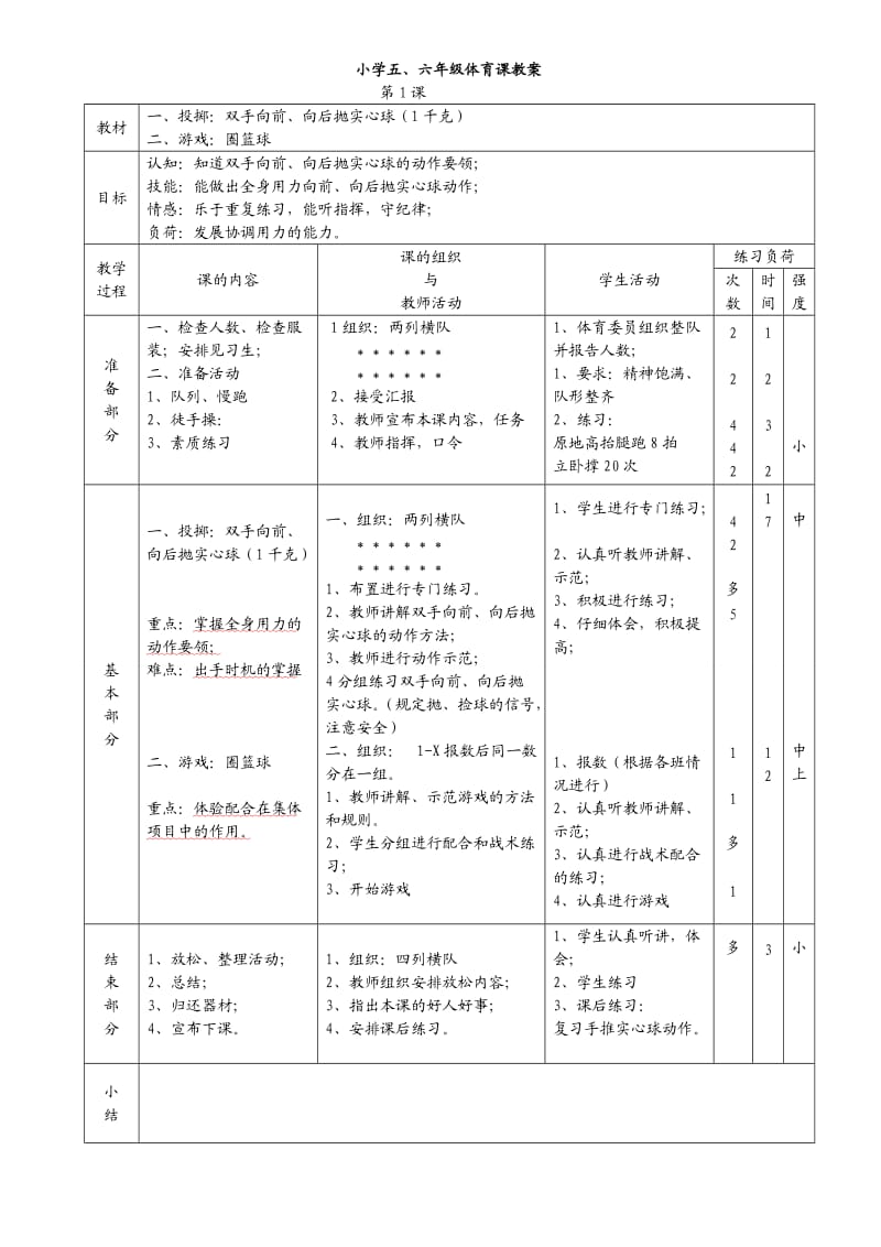 人教版小学五、六年级体育教案.doc_第1页