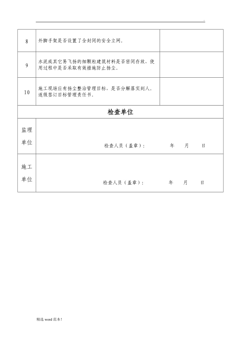 扬尘防治自查自纠表.doc_第2页