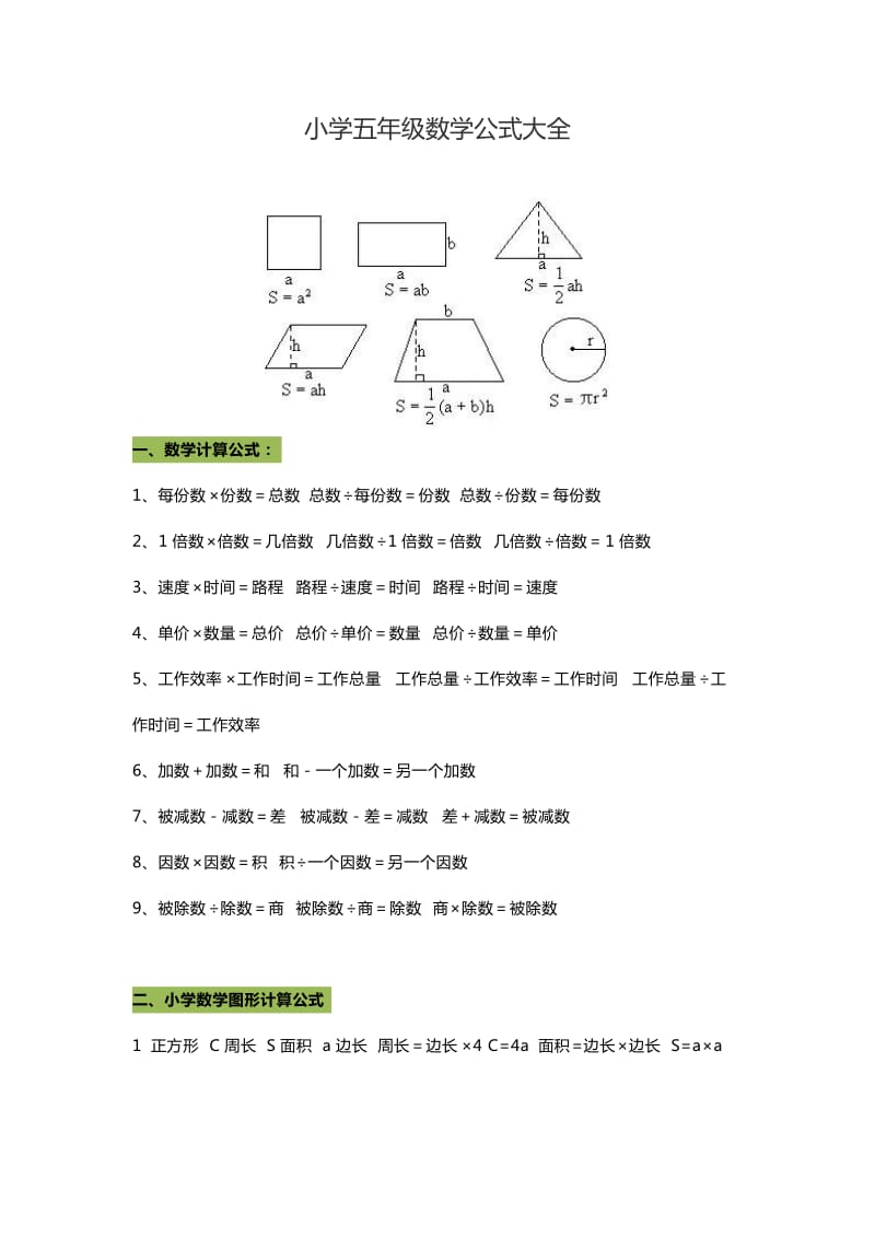 小学五年级数学公式大全.doc_第1页