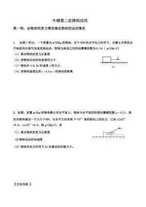 牛顿第二定律的综合应用专题.doc