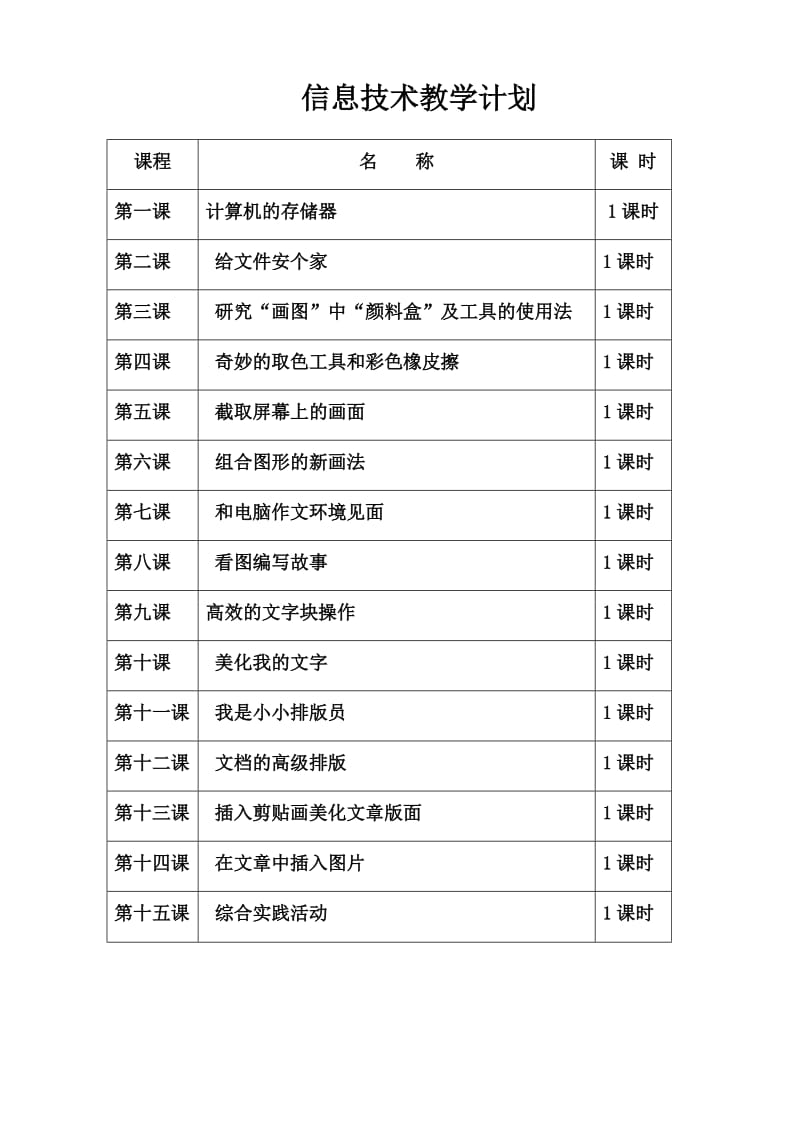 川教版小学信息技术教案四年级上册.doc_第2页