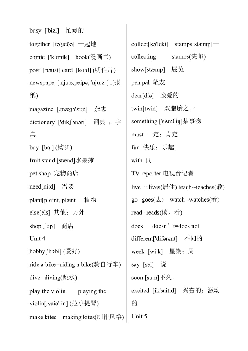 人教版小学英语六年级上、下册单词表(带有音标).doc_第3页