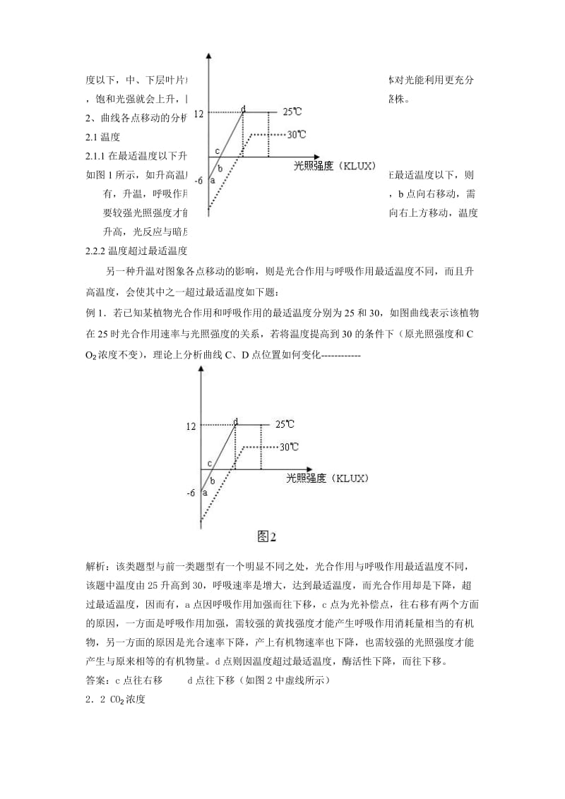 光合作用中光补偿点和光饱和点探讨.doc_第2页