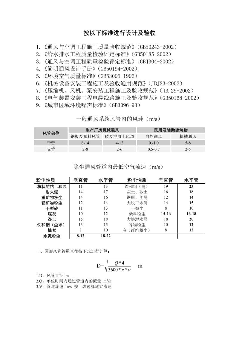 一般通风系统风管内的风速.doc_第1页