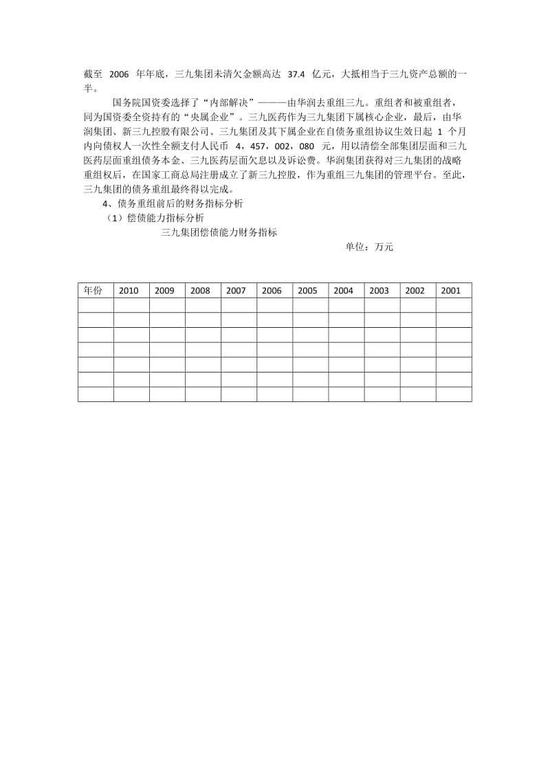 三九集团债务重组案例分析.doc_第3页