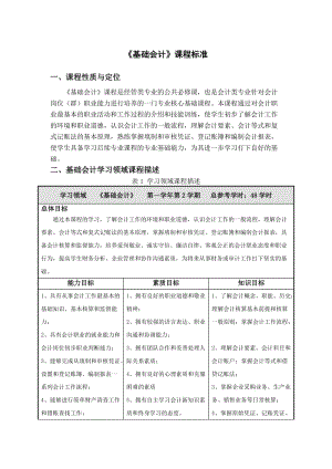 《基礎(chǔ)會計》課程標準.doc