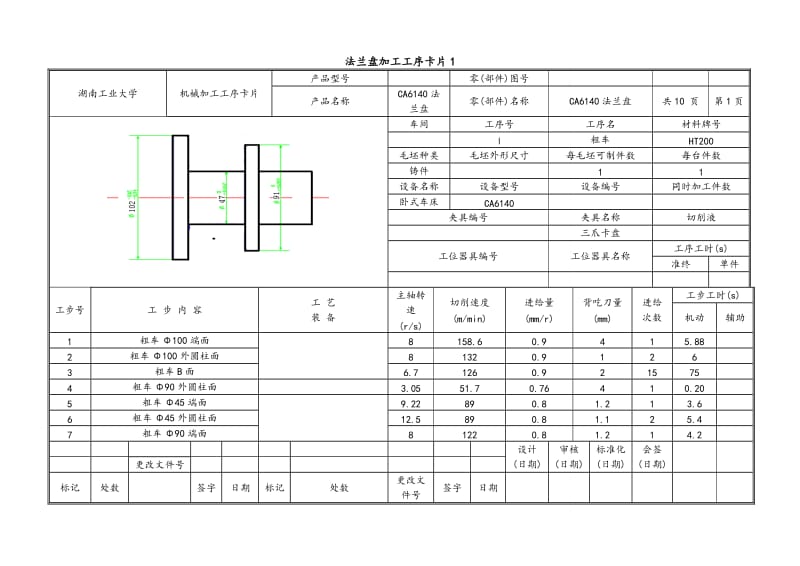 法兰盘工序卡片.doc_第1页