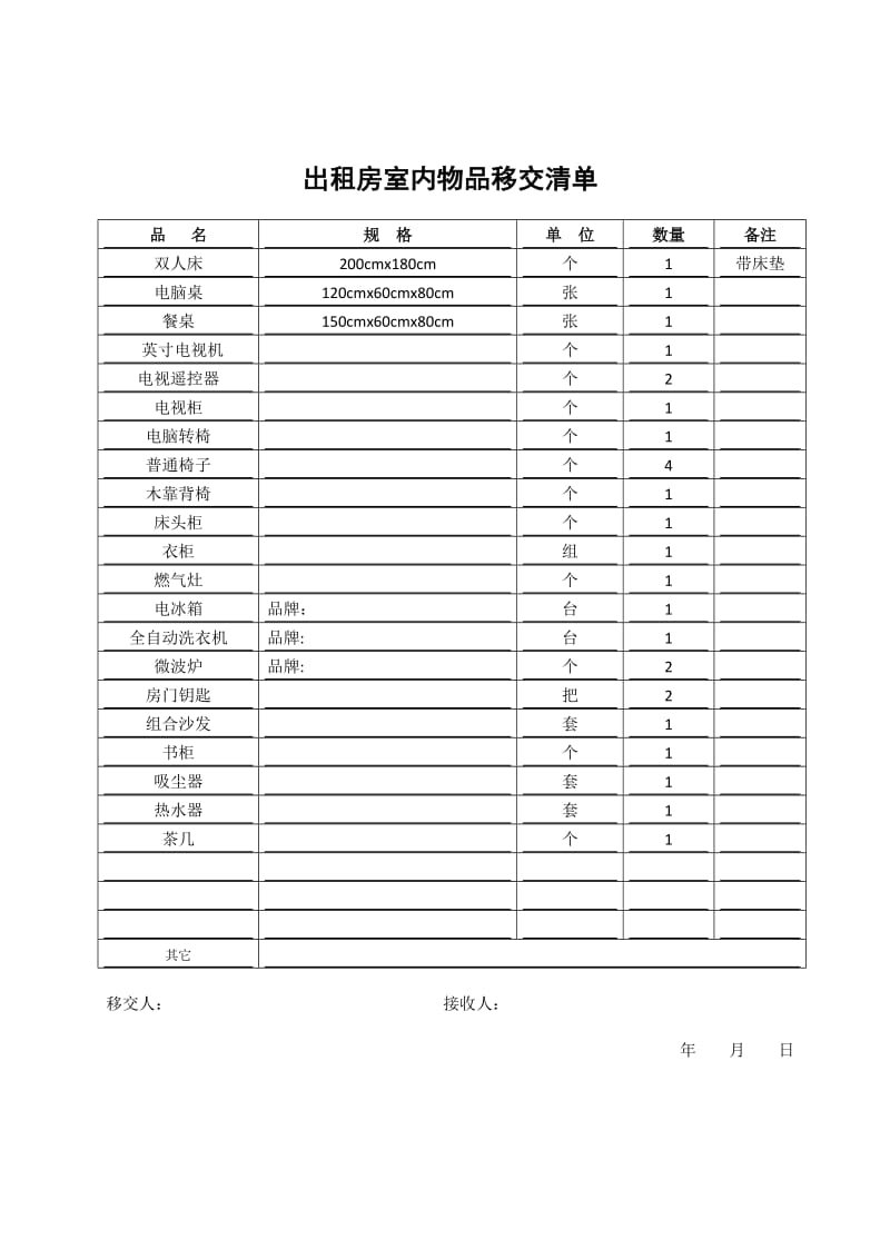 房屋租赁合同及物品清单.doc_第3页