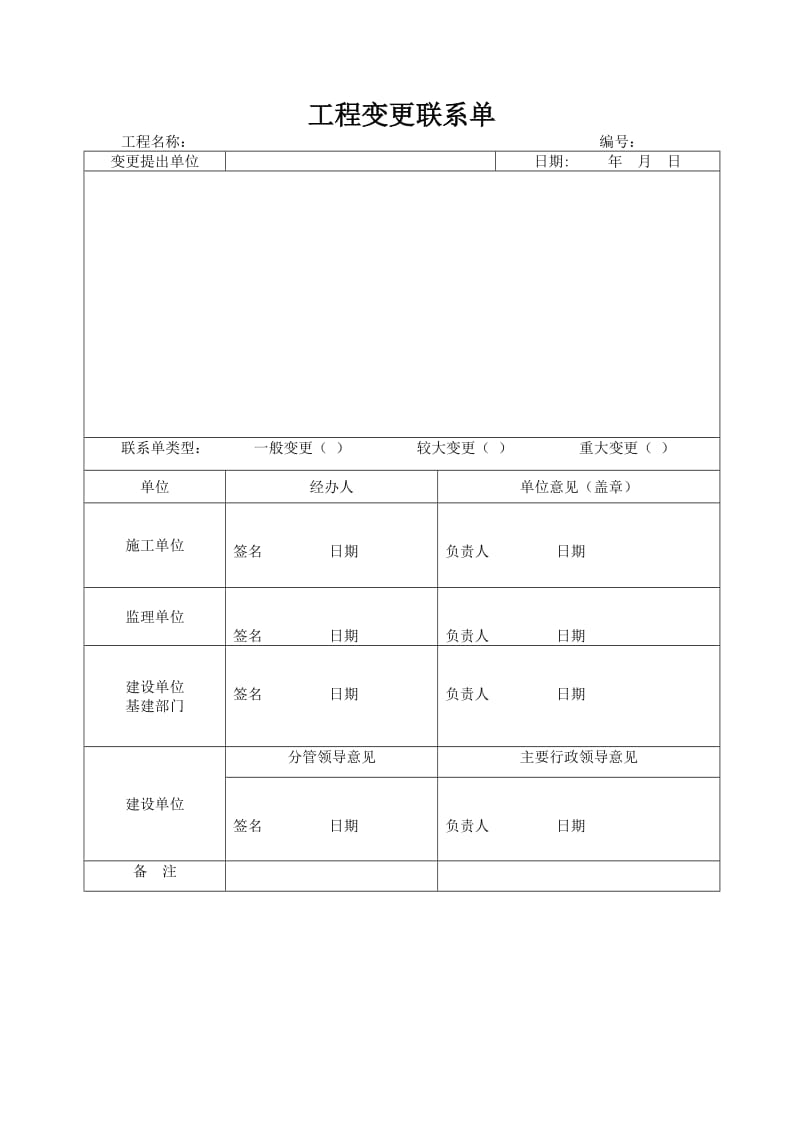 工程变更联系单模板.doc_第1页