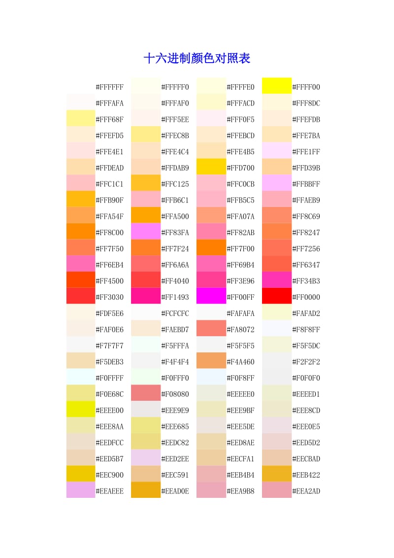 十六进制颜色对照表.doc_第1页