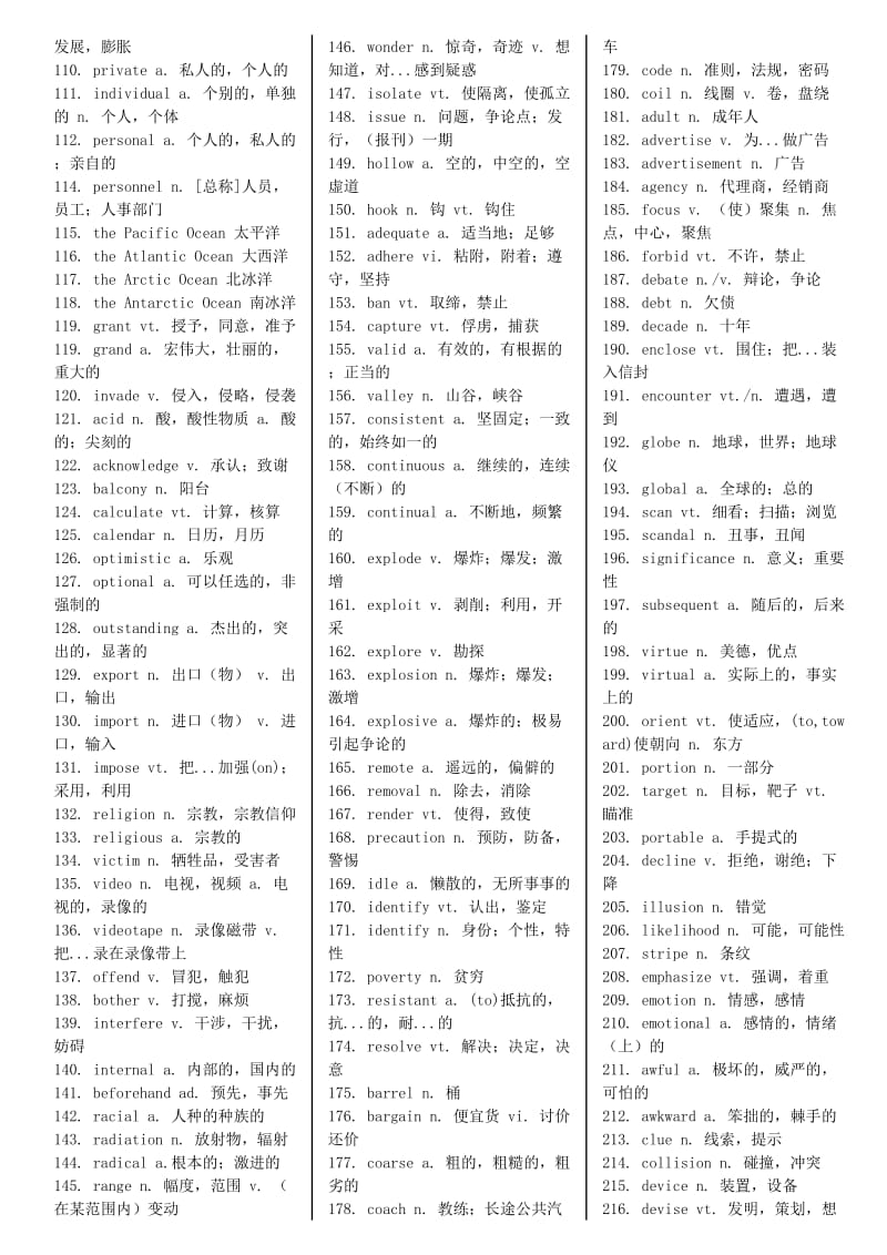 四级高频词汇.doc_第2页