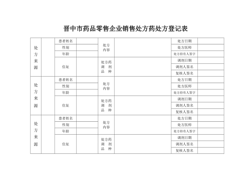 处方药销售登记表.doc_第1页