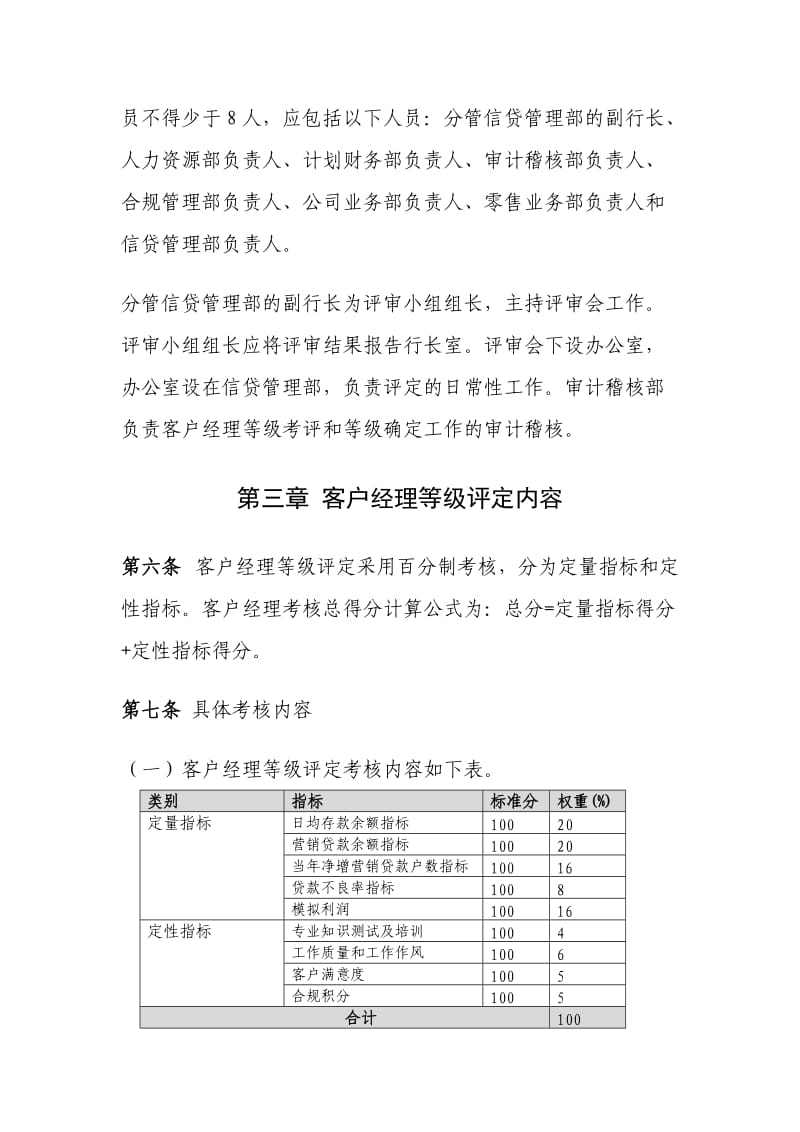 某行客户经理等级评定办法.doc_第2页