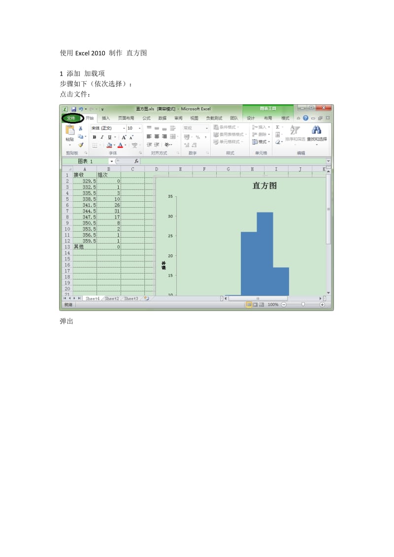 使用Excel2010制作直方图.doc_第1页