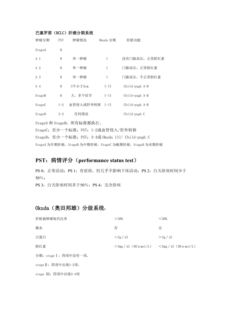 肝癌巴塞罗那分级标准.doc_第1页