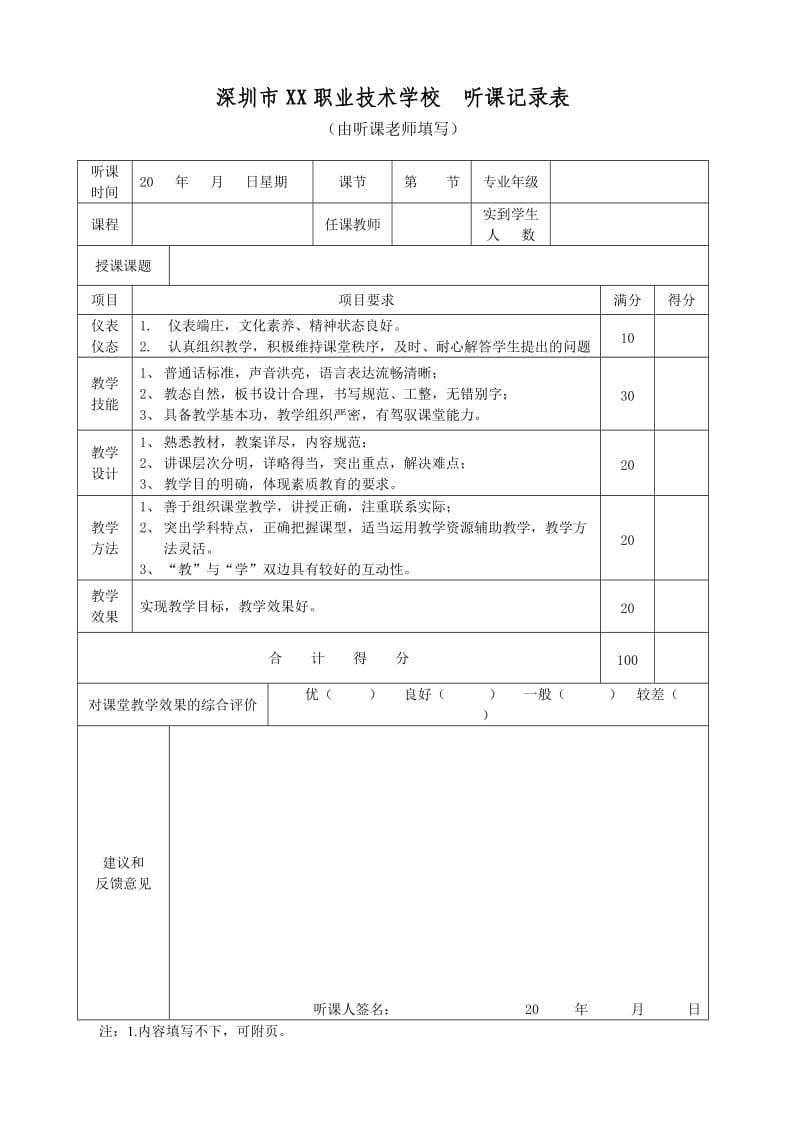 听课记录表模板.doc_第1页