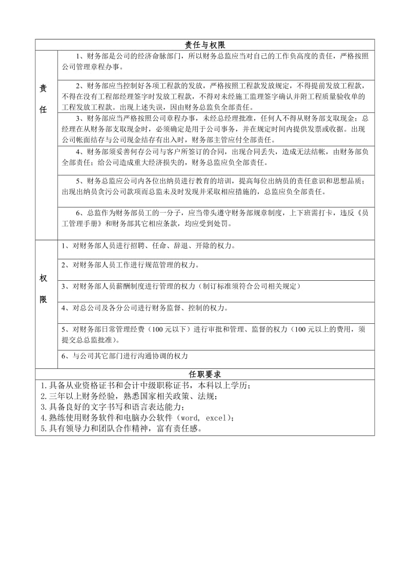 财务主管职位说明书.doc_第2页