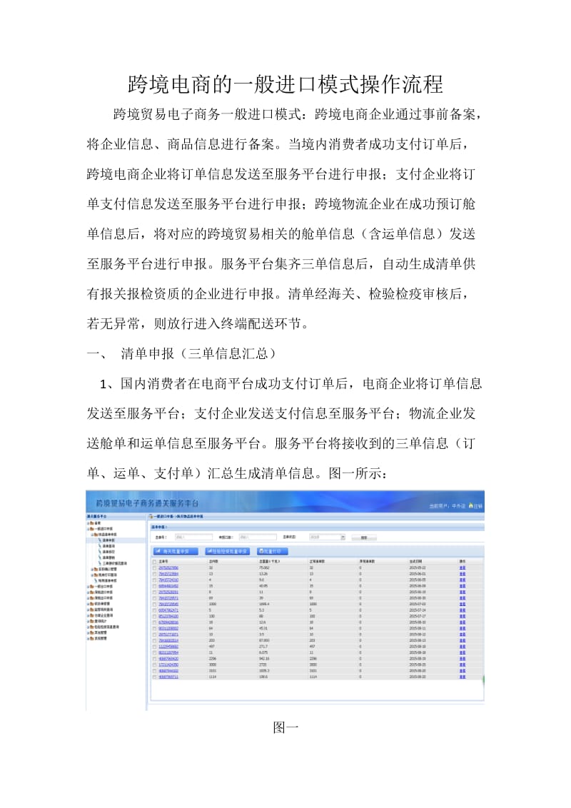 跨境电商的一般进口模式操作流程.doc_第1页