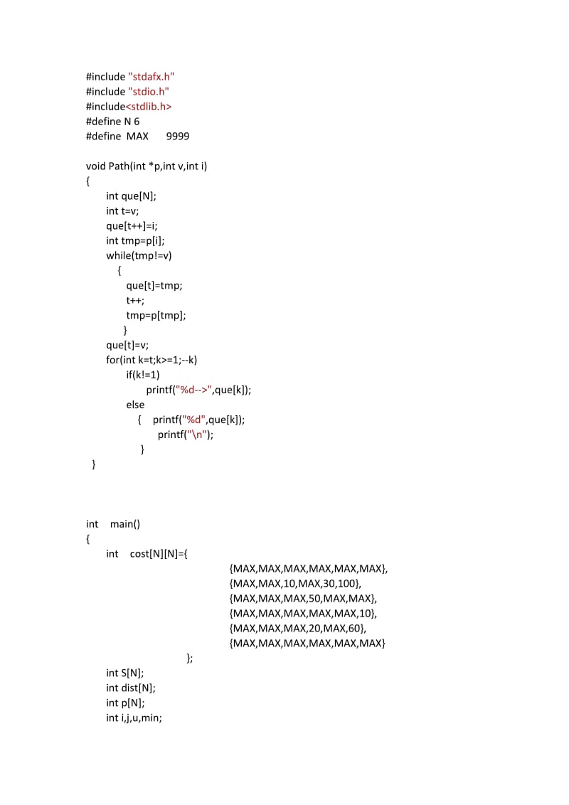 dijkstra算法的C语言实现.doc_第1页