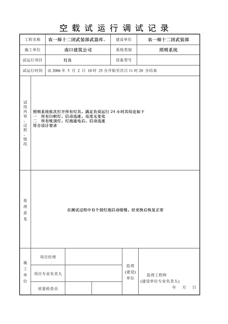 空载试运行记录.doc_第2页