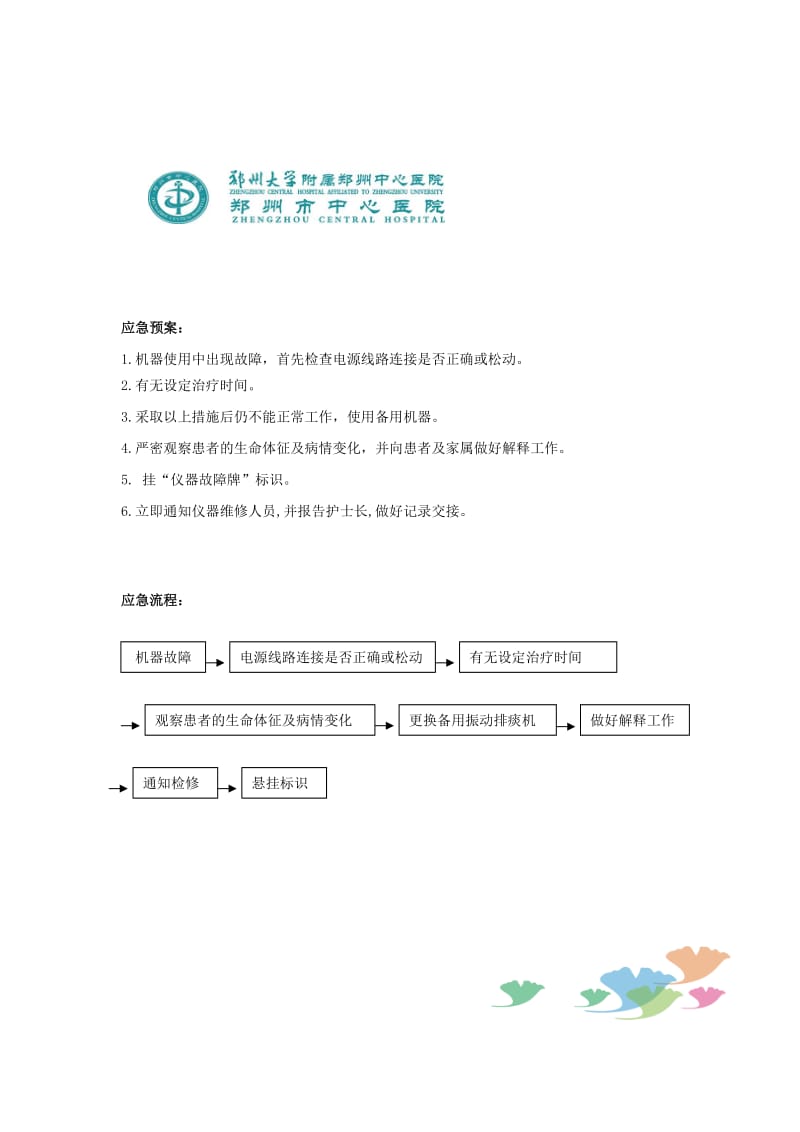 震动排痰机操作流程注意事项应急预案流程.doc_第2页