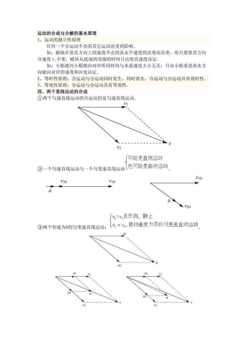 运动的合成与分解的基本原理.doc_第1页