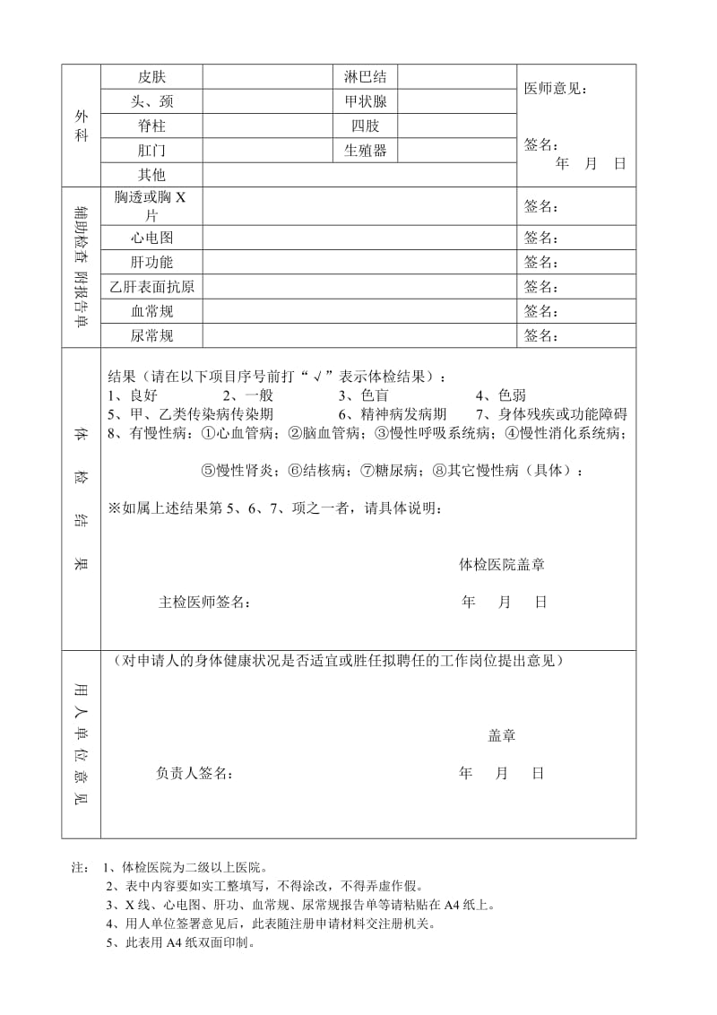 执业医师注册体检表.doc_第2页