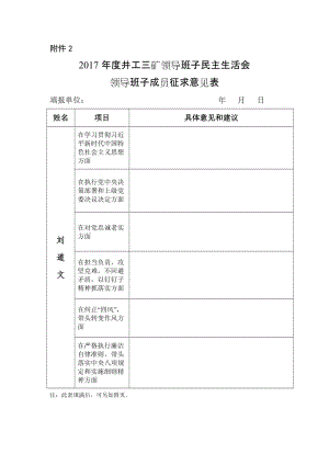 班子成員征求意見表模板.doc