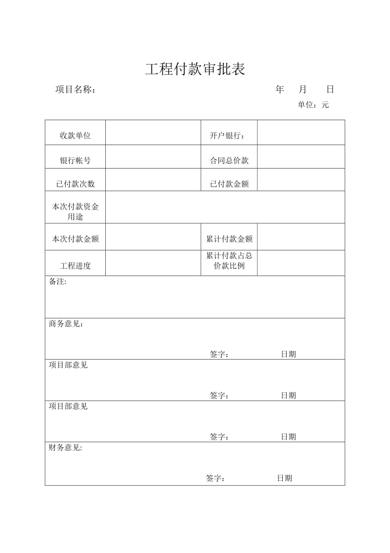 工程付款申请表模板.doc_第2页