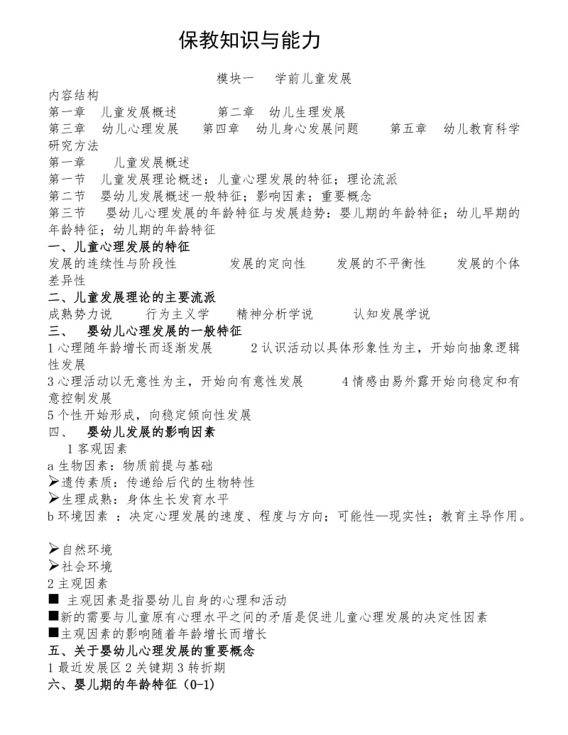 保教知识与能力重点梳理.doc_第1页