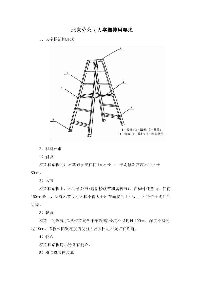 人字梯制作标准及使用要求.doc_第1页