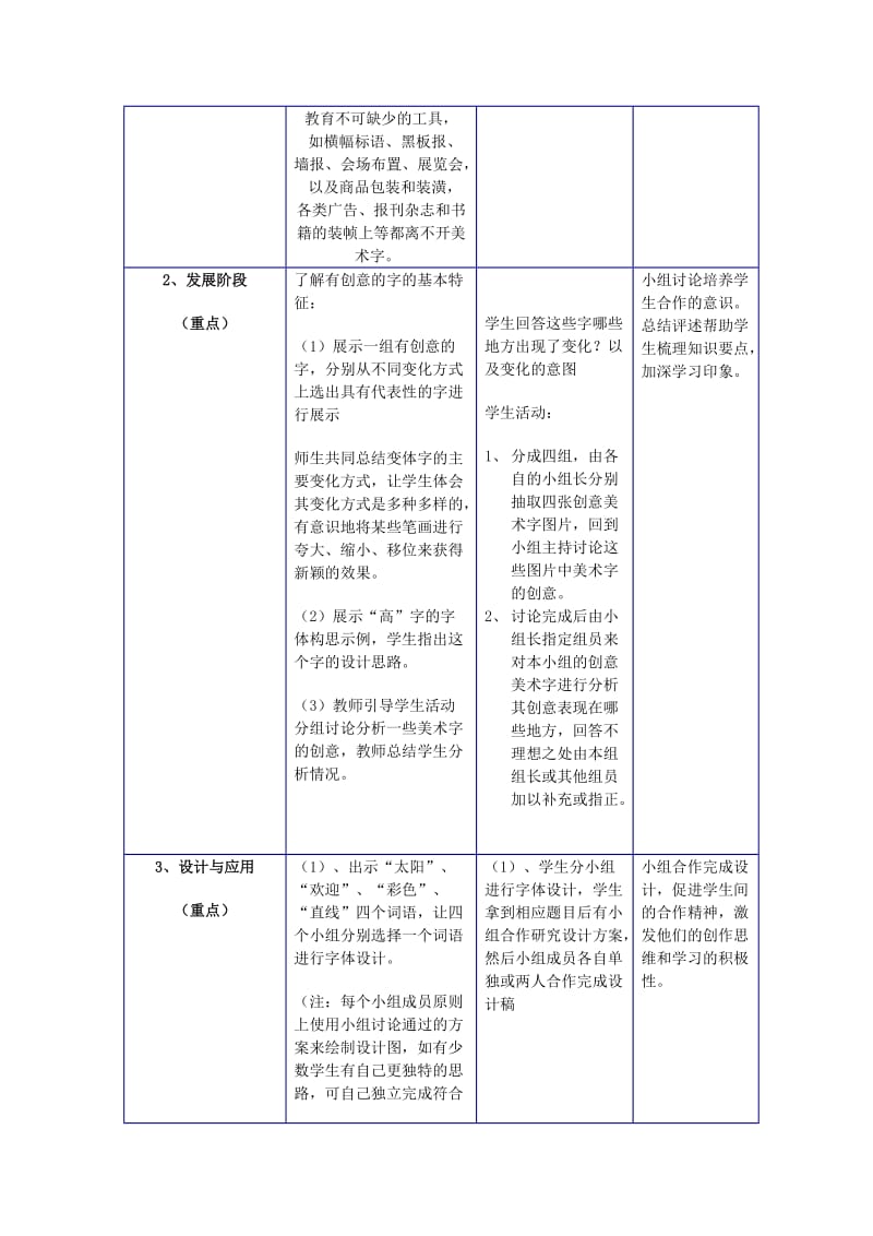 七年级上册美术有创意的字教学设计.doc_第3页