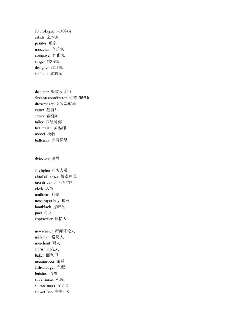 各种职业的英语单词.doc_第2页