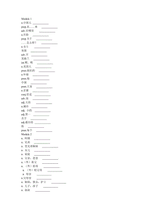 新外研版英語七年級上冊單詞默寫表.doc