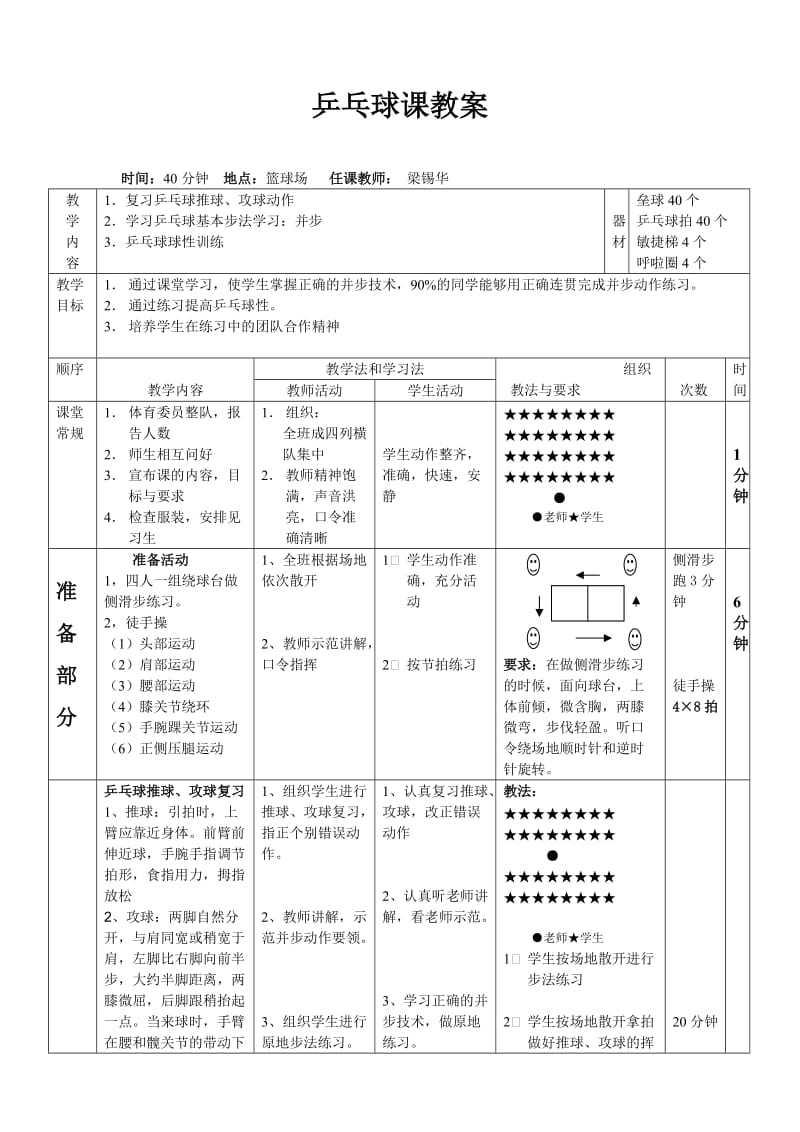 乒乓球课教案(并步).doc_第1页