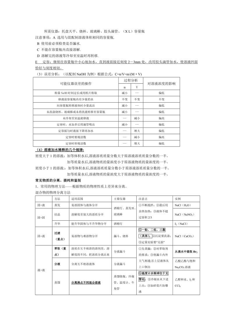 高一化学必修1知识点总结(期中复习).doc_第2页