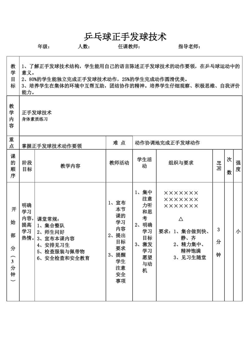 乒乓球正手发球教案.doc_第1页