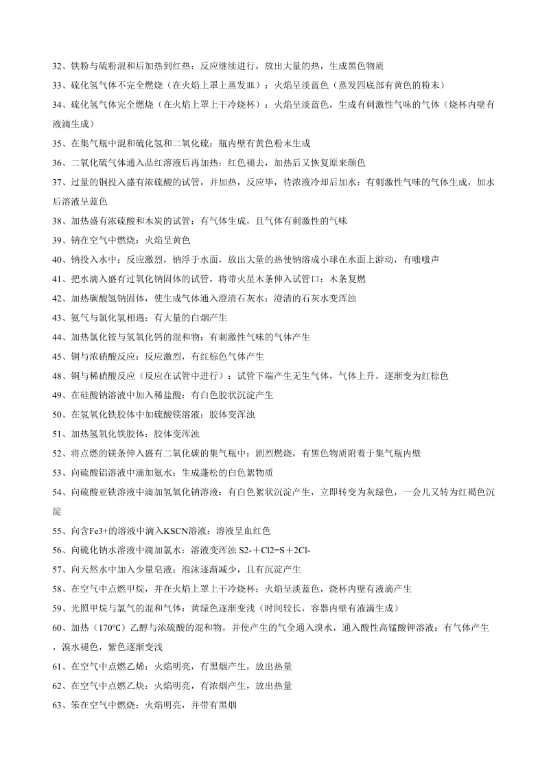 初中化学实验现象总结大全.doc_第2页