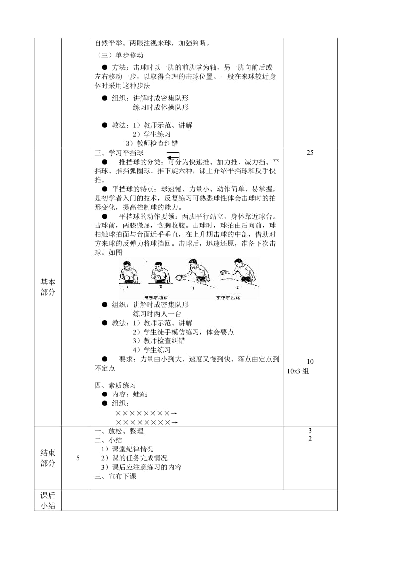 中学乒乓球兴趣小组课教案.doc_第3页