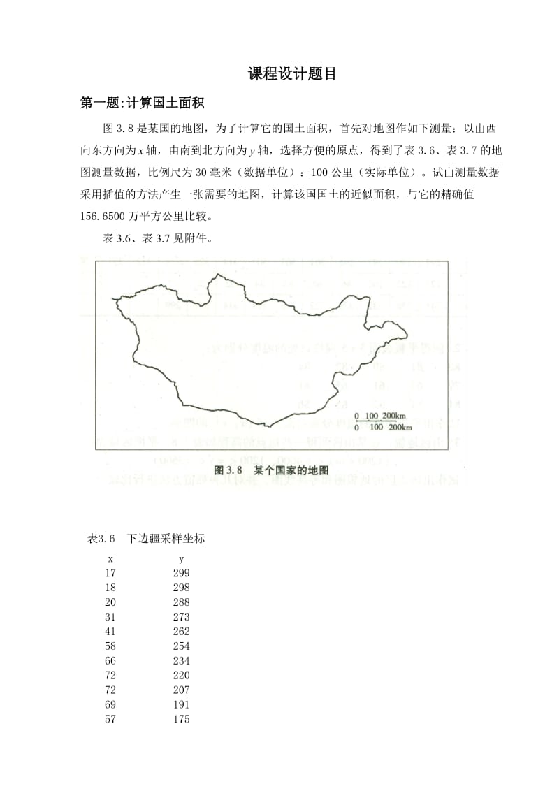 计算国土面积数值分析课程设计.doc_第1页