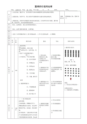 籃球行進(jìn)間運(yùn)球的教案.doc