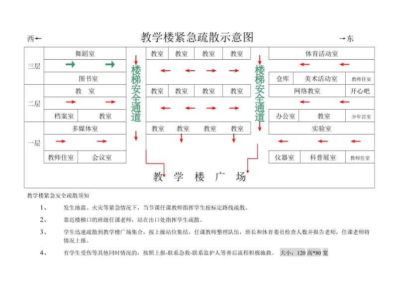 学校紧急疏散示意图.doc_第1页