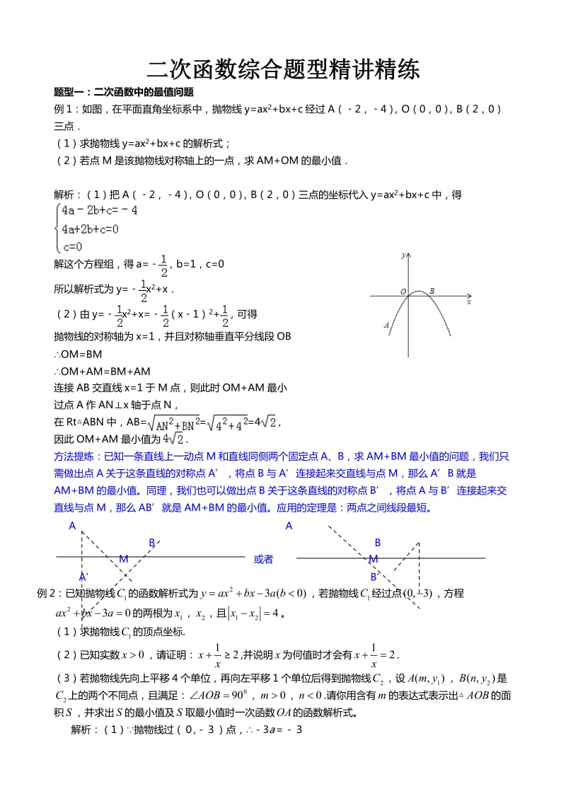 初三数学函数综合题型及解题方法讲解.doc_第1页